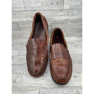 Sebago Docksides Mens Leather Boat Shoes Brown Size 12 M